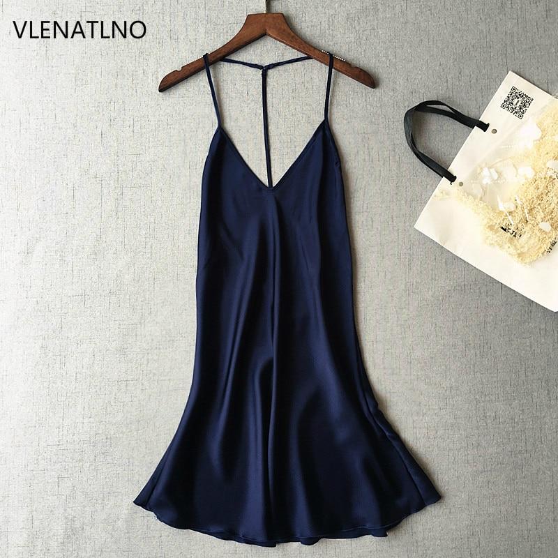 Ladies Sexy Silk Satin Night Dress Sleeveless Nighties V-neck Nightgown Plus Size Nightdress Lace Sleepwear Nightwear For Women