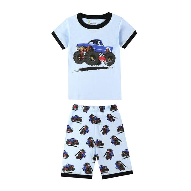 TINOLULING boys excavator pajama girls summer pajamas i love mama kids night wear pyjama enfant fille boys pajamas pjs for 1-8T