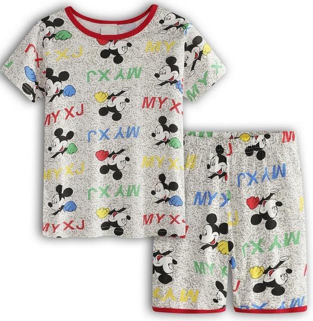 2018 Boy Pajamas Kids Summer Clothing Children Underwear Cartoon Letter T-shirts+Shorts Boys Girls Sleepwear Baby Pyjamas Sets