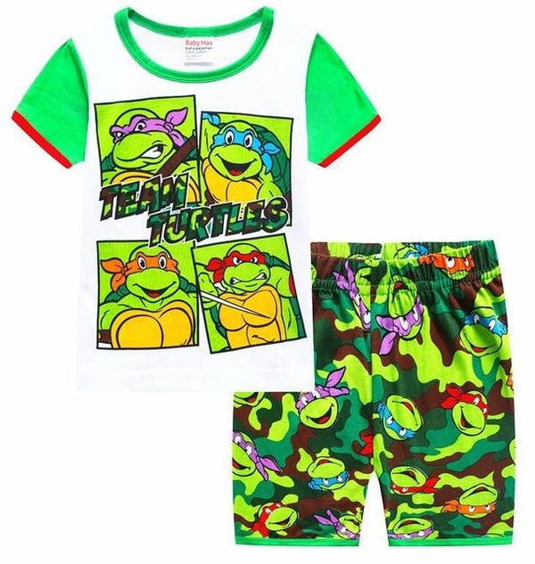2018 Boy Pajamas Kids Summer Clothing Children Underwear Cartoon Letter T-shirts+Shorts Boys Girls Sleepwear Baby Pyjamas Sets