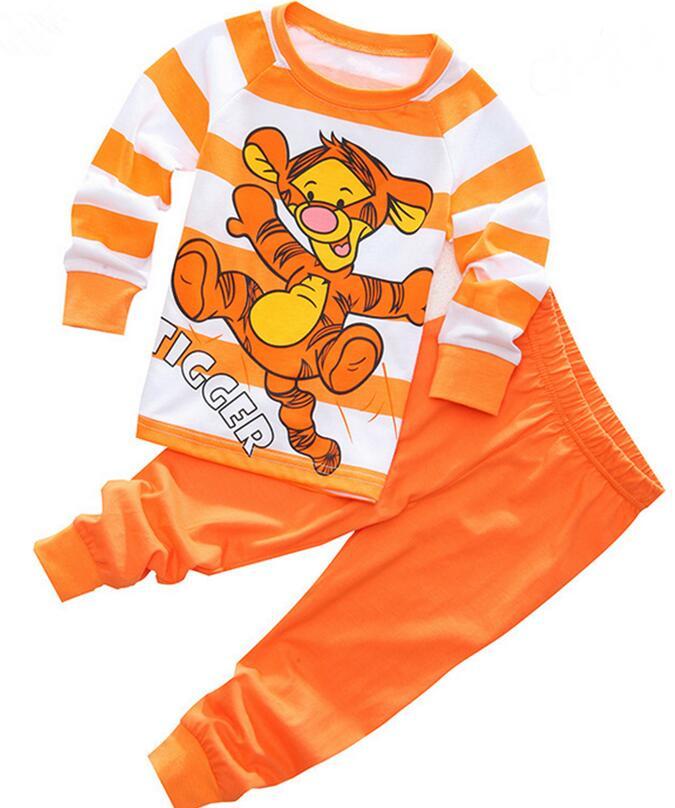 Children's Pajamas Cotton Pajamas For Girls Boys Pyjamas Cartoon Baby Sleepwear Kids Pajama nightclothes Sets Free Ship MXSF86