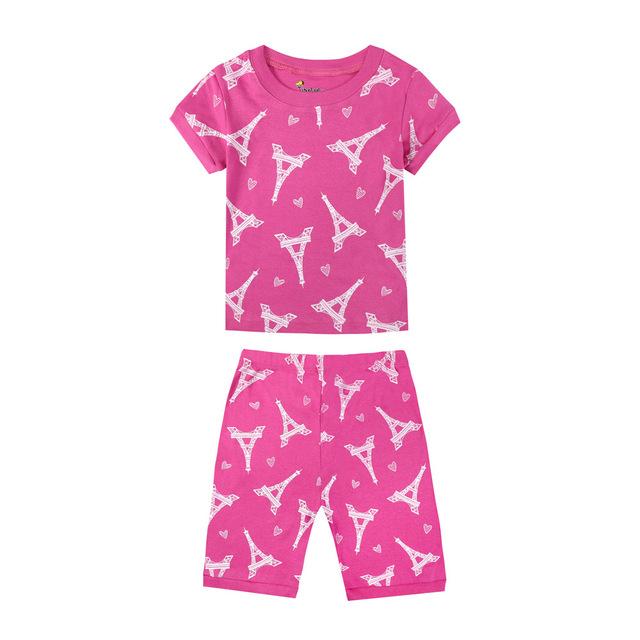 TINOLULING Crane Pajamas for Boys 100 Cotton Summer Pajamas Pijama Infantil Baby Girl Clothes Vetement Enfant Fille pyjamas kids