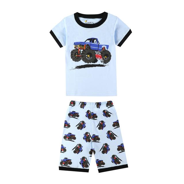 TINOLULING Crane Pajamas for Boys 100 Cotton Summer Pajamas Pijama Infantil Baby Girl Clothes Vetement Enfant Fille pyjamas kids