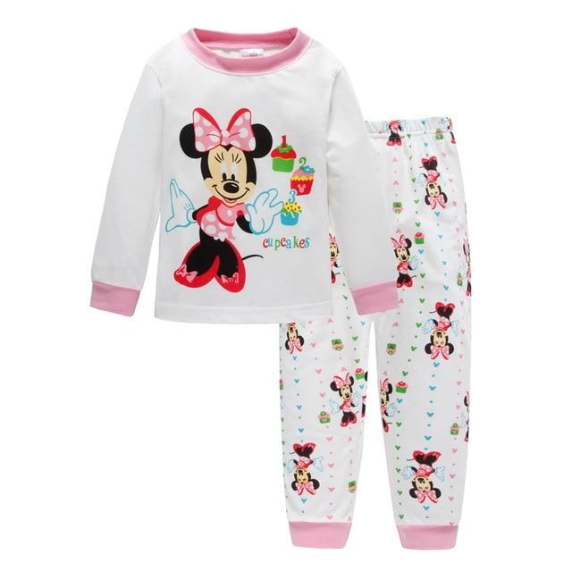 2018 Sleeping suits Children pajamas cotton clothing sets Girls Cartoon kids underwear set Autumn Winter indoor clothing