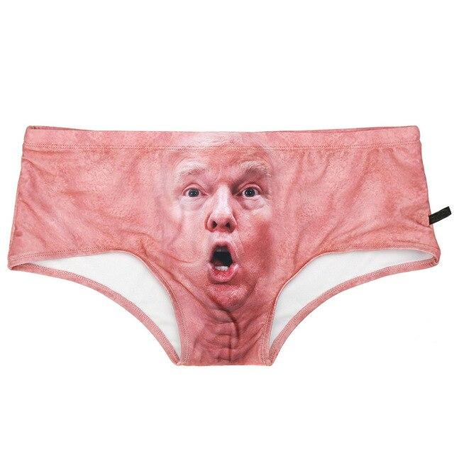 Swim Briefs Trunks Sexy Men Swimwear Surf Trump Putin President Print Swimsuits Mens Board Shorts Beach Boxer Swimming Bottoms