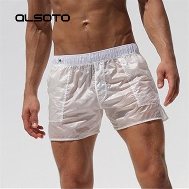 Summer New Men Swimwear hot swimsuit Sexy swimming trunks sunga mens swim briefs Beach Shorts mayo transparent de praia homens