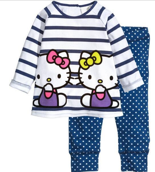 Baby Boys Girls Pajamas Children Long Sleeve Casual Clothes Set Bodysuit Kids Cartoon Sleepwear Boys Homewear Nightwear WKJH75