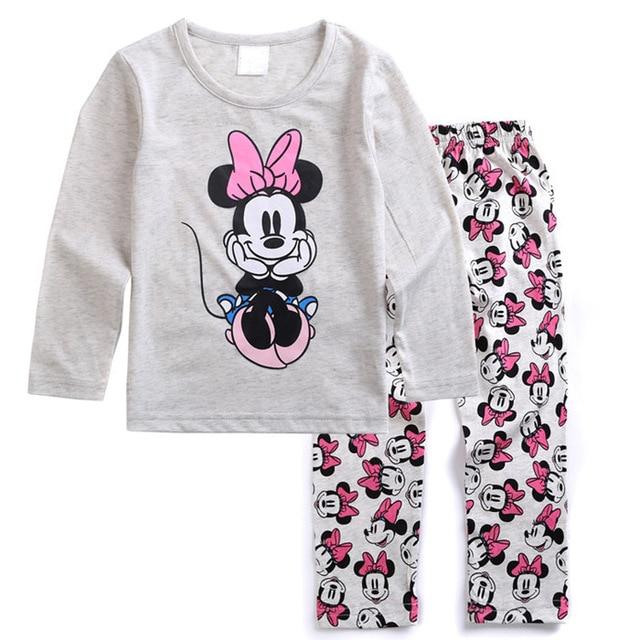 Baby Boys Girls Pajamas Children Long Sleeve Casual Clothes Set Bodysuit Kids Cartoon Sleepwear Boys Homewear Nightwear WKJH75