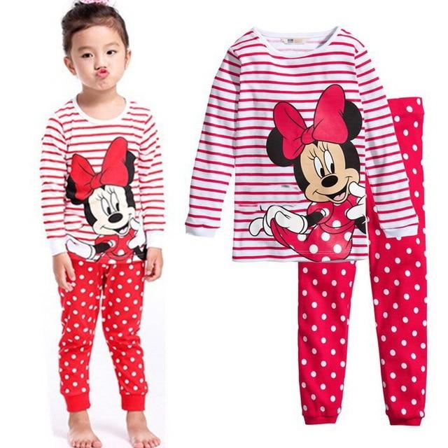 Baby Boys Girls Pajamas Children Long Sleeve Casual Clothes Set Bodysuit Kids Cartoon Sleepwear Boys Homewear Nightwear WKJH75