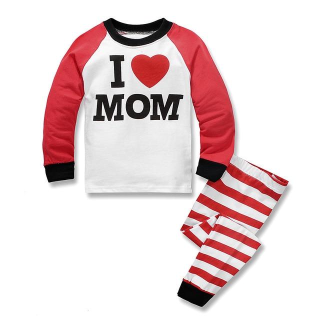 Baby Boys Girls Pajamas Children Long Sleeve Casual Clothes Set Bodysuit Kids Cartoon Sleepwear Boys Homewear Nightwear WKJH75