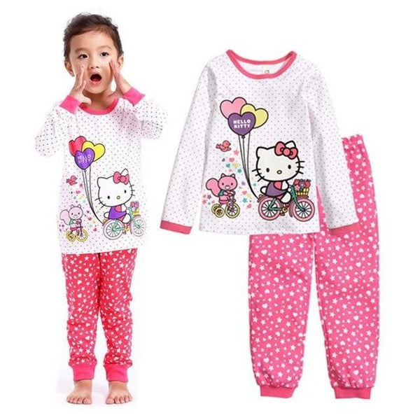 Baby Boys Girls Pajamas Children Long Sleeve Casual Clothes Set Bodysuit Kids Cartoon Sleepwear Boys Homewear Nightwear WKJH75