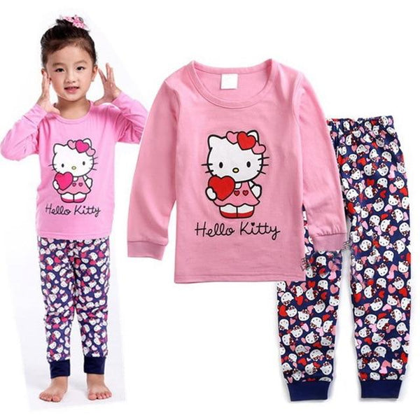 Baby Boys Girls Pajamas Children Long Sleeve Casual Clothes Set Bodysuit Kids Cartoon Sleepwear Boys Homewear Nightwear WKJH75