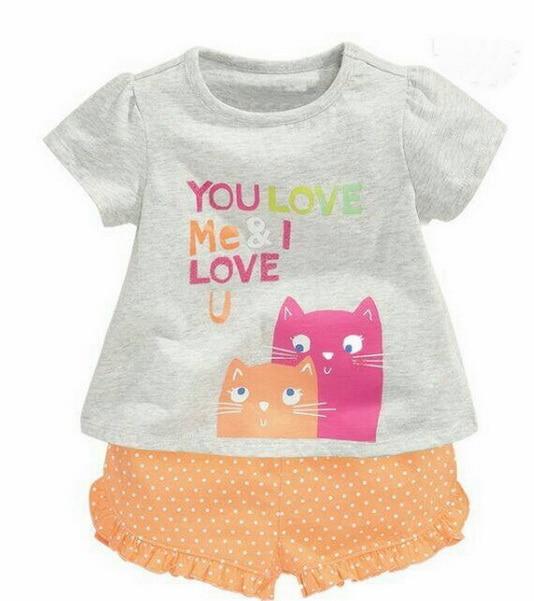 Hot sale Summer Girls Pajamas Suits Short Sleeve Kids Pijama Character Children Pyjama Sets Boys Sleepwear bottom Clothing YW10