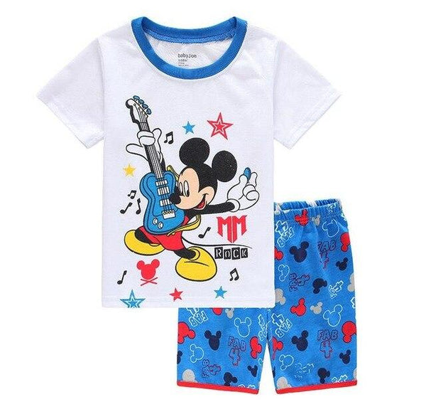 Summer Boys Girls Pijamas Kids Set Childrens Pyjamas Clothing Suits Short Sleeve Pajamas Baby Cartoon Pyjama Enfant Sleepwearl