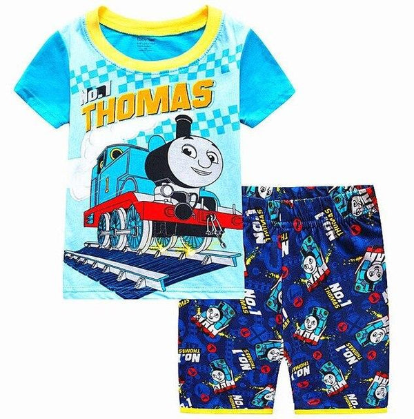 Summer Boys Girls Pijamas Kids Set Childrens Pyjamas Clothing Suits Short Sleeve Pajamas Baby Cartoon Pyjama Enfant Sleepwearl