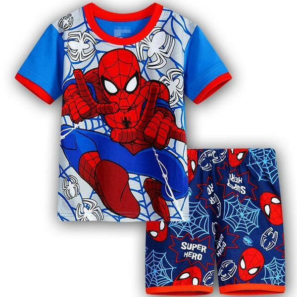 Summer Boys Girls Pijamas Kids Set Childrens Pyjamas Clothing Suits Short Sleeve Pajamas Baby Cartoon Pyjama Enfant Sleepwearl