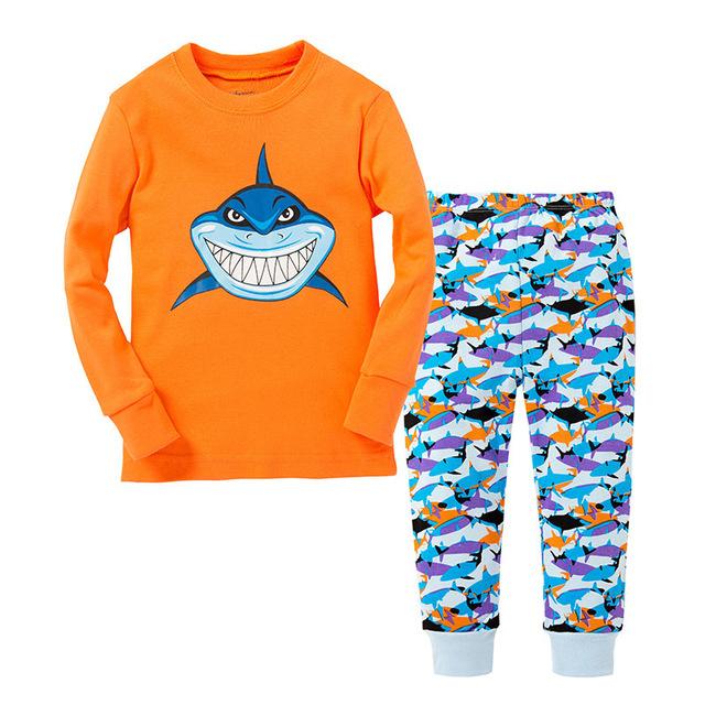 Brand New Boys Dinosaur Pajamas Kids Cartoon Sleepwear Baby Animal Pyjamas Children Cotton Nightwear for 2-8Years