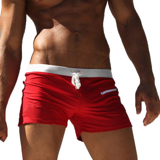 Sexy Swimwear Men Swimsuits Men's Swimming Trunks short swimsuits U convex triangle print men swimwear