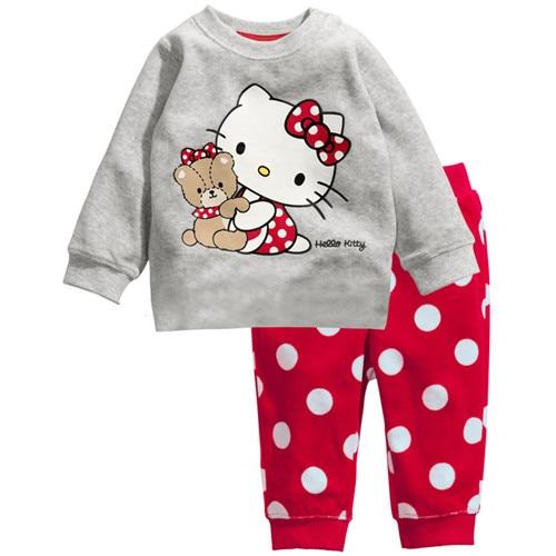 Boys Pajamas Set Cartoon kids Sleepwear Girls cute Home pajamas Children Pajamas Set Bear pattern Girls cotton pyjamas size 2-7Y