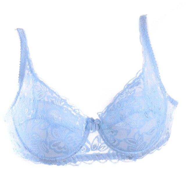 Ladies Bra Women Sexy Underwear 3/4 Cup Padded Lace Bra 32-40B Brassiere Bra Colors
