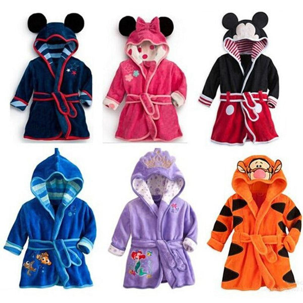 Kids Baby Pajamas Toddler Kid Boys Girls Minnie Sleepwear Long Sleeve Pyjamas Tops Long Nightgown Children Clothes Coat