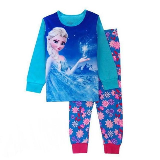2018 Cartoon Kids Pajama Set Children Warm Cotton Pyjamas Leggings Pants 2pcs Baby Girl Boys Pyjamas Clothing Suit 2-7T