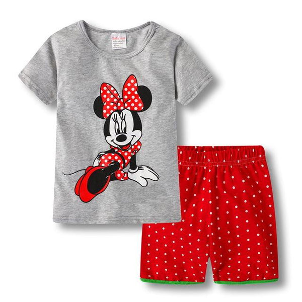 baby kids Pajamas Set summer children Short Sleeve cotton sleepwear Boys Cartoon pyjamas girls cute Nightwear home clothing L141