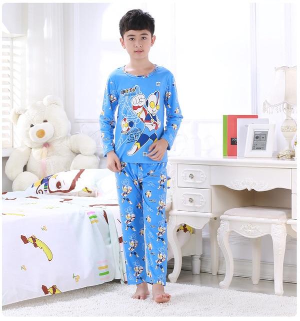 Factory Wholesale Autumn Winter Children Girls Kids Clothing Sets Suit Sleepwear Girl Long Sleeve Cartoon Nightgown Pajamas Set