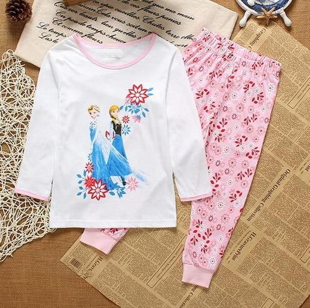 Gift Sleepwear Girls Pyjama Baby Clothes Children Clothing Set Kids Pijamas Girls Snow Queen Elsa Anna Princess Pajamas suit