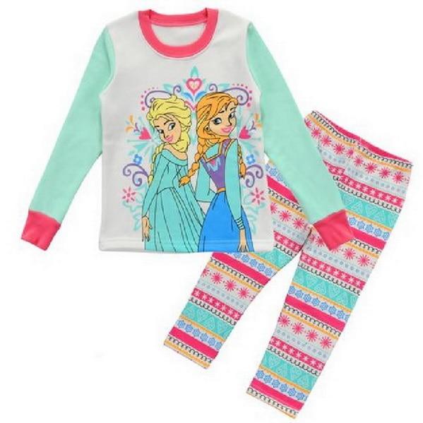 Gift Sleepwear Girls Pyjama Baby Clothes Children Clothing Set Kids Pijamas Girls Snow Queen Elsa Anna Princess Pajamas suit