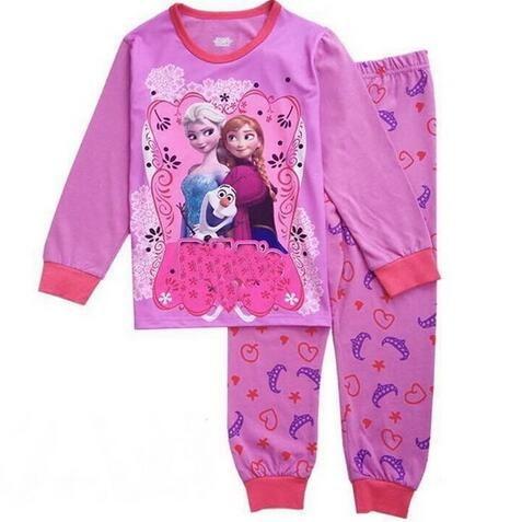Gift Sleepwear Girls Pyjama Baby Clothes Children Clothing Set Kids Pijamas Girls Snow Queen Elsa Anna Princess Pajamas suit