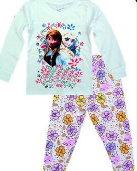 Gift Sleepwear Girls Pyjama Baby Clothes Children Clothing Set Kids Pijamas Girls Snow Queen Elsa Anna Princess Pajamas suit