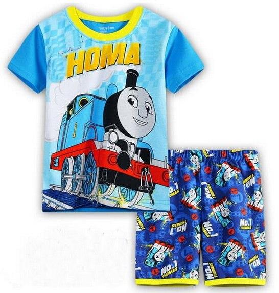 Summer Children's Pajamas set Baby brand Cartoon home clothing girls princess Sleepwear kids pajamas pijamas boys Nightwear Z1