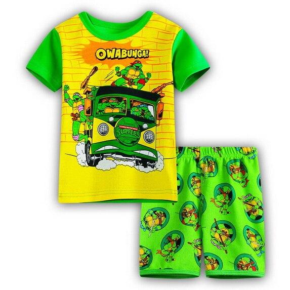 Summer Children's Pajamas set Baby brand Cartoon home clothing girls princess Sleepwear kids pajamas pijamas boys Nightwear Z1