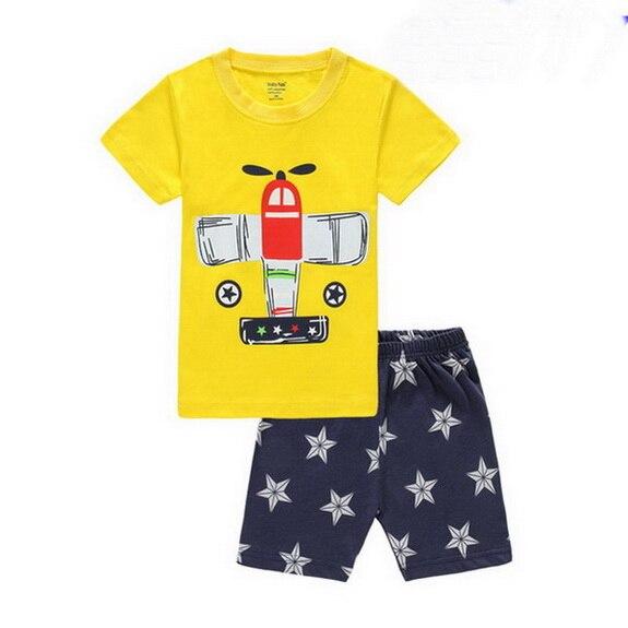 Summer Children's Pajamas set Baby brand Cartoon home clothing girls princess Sleepwear kids pajamas pijamas boys Nightwear Z1