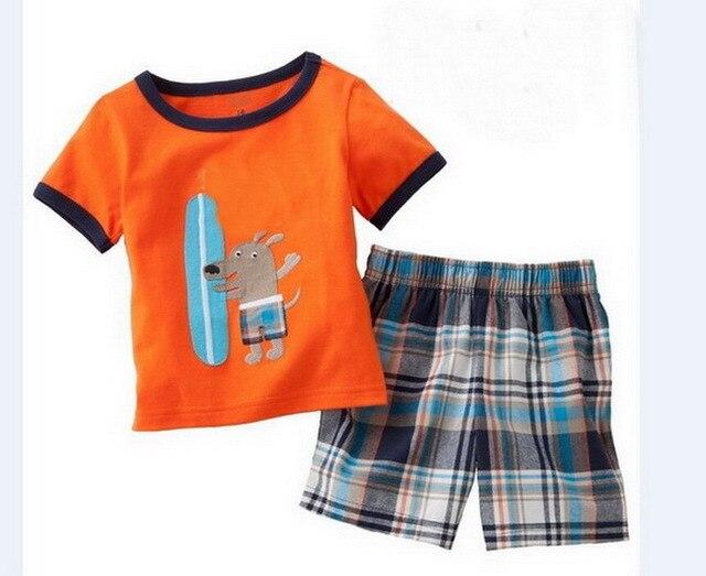 Summer Children's Pajamas set Baby brand Cartoon home clothing girls princess Sleepwear kids pajamas pijamas boys Nightwear Z1