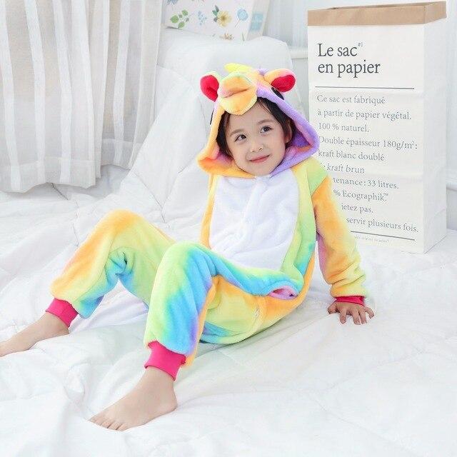 Animal Pajamas Girls Unicorn Winter Children pajama kids pijama de unicornio infantil pyjama licorne enfant pillamas animales