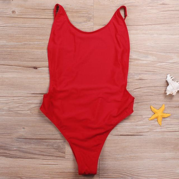Sexy Thong Swimwear One Piece Swimsuit Women 2019 Piece Swimsuit Solid Monokini Female Beach wear Backless Bodysuit Bathing Suit