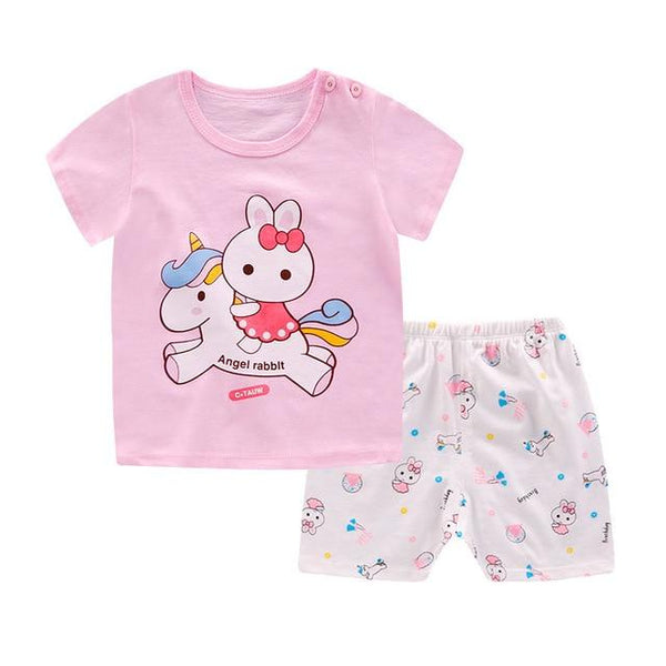pyjamas kids cotton toddler cartoon children pajamas sets for baby girls boys short sleeve summer sleepwear pyjama enfant garcon