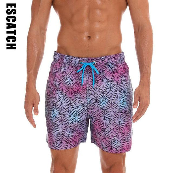 2019 New Men's Swim Trunks Quick Dry Beach Shorts with Pockets Short Swiming Trunks with Mesh Lining Swimwear Bathing Suits