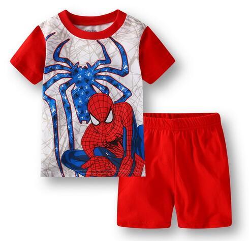 Childen Pijama Bebe Night Wear Infantil Pajamas Summer Toddler Boy Sleepwear Pijama Kids Short Sleeve Homewear Clothes YW121