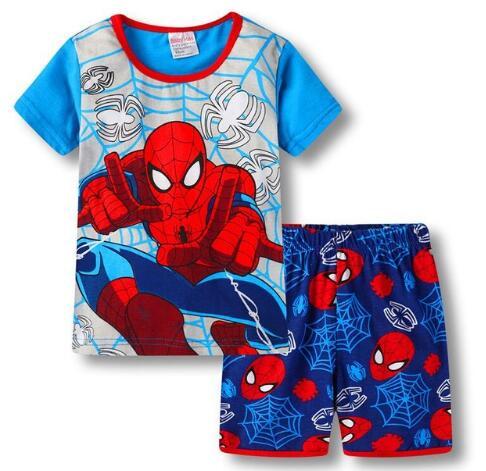 Childen Pijama Bebe Night Wear Infantil Pajamas Summer Toddler Boy Sleepwear Pijama Kids Short Sleeve Homewear Clothes YW121