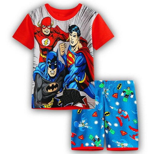 Childen Pijama Bebe Night Wear Infantil Pajamas Summer Toddler Boy Sleepwear Pijama Kids Short Sleeve Homewear Clothes YW121