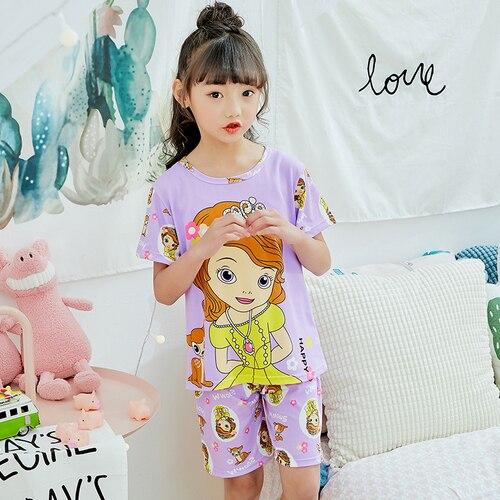 Pajamas Suit for Kids Cartoon Cute Children Pijamas Short Sleeve Summer Girls Sleepwear Baby Pyjamas Set Boys Sleepwear