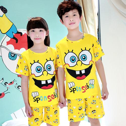 Pajamas Suit for Kids Cartoon Cute Children Pijamas Short Sleeve Summer Girls Sleepwear Baby Pyjamas Set Boys Sleepwear
