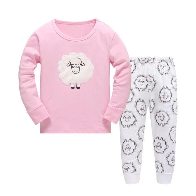 NEW 2019 girlys nightwear girls family christmas pajamas cartoon kids pajama sets,children sleepwear toddler baby pyjamas 3T-8T