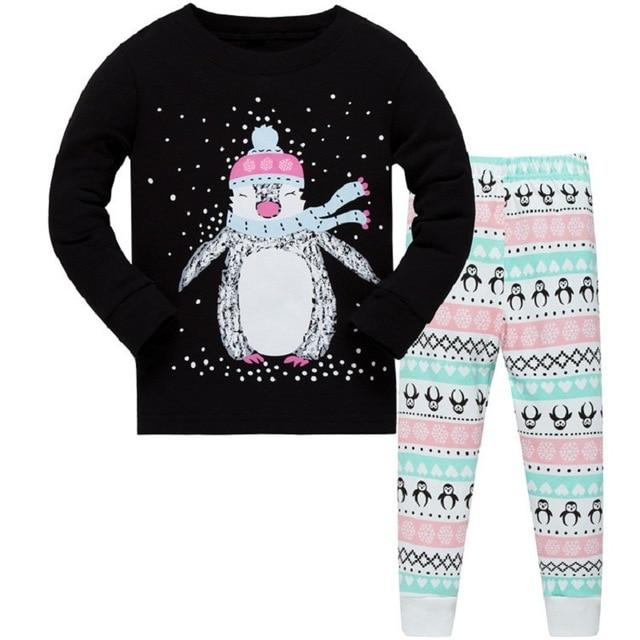 NEW 2019 girlys nightwear girls family christmas pajamas cartoon kids pajama sets,children sleepwear toddler baby pyjamas 3T-8T