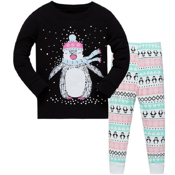 NEW 2019 girlys nightwear girls family christmas pajamas cartoon kids pajama sets,children sleepwear toddler baby pyjamas 3T-8T