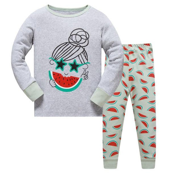 NEW 2019 girlys nightwear girls family christmas pajamas cartoon kids pajama sets,children sleepwear toddler baby pyjamas 3T-8T