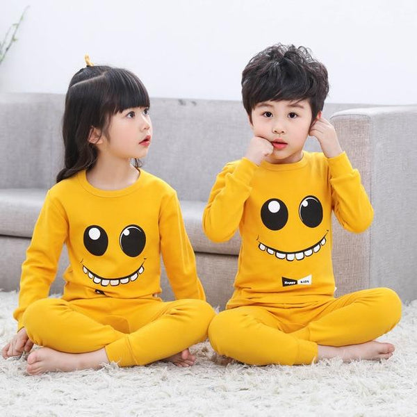 Winter Kids Pajamas Sleepwear Big Boys Girls Pajamas Sets 100-150cm Kids Clothes Nightwear Homewear Toddler Clothes Garcon Suits